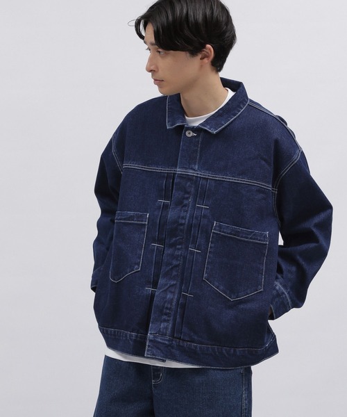 LAKOLE（ラコレ）の「デニムトラッカージャケット / 991904（ブルゾン・メンズ・ブラック/ライトブルー/ネイビー・MEDIUM/LARGE）」の3枚目の写真