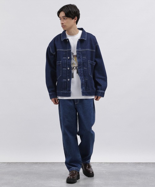 LAKOLE（ラコレ）の「デニムトラッカージャケット / 991904（ブルゾン・メンズ・ブラック/ライトブルー/ネイビー・MEDIUM/LARGE）」の21枚目の写真