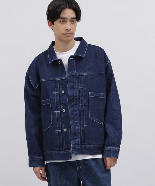 LAKOLE（ラコレ）の「デニムトラッカージャケット / 991904（ブルゾン・メンズ・ブラック/ライトブルー/ネイビー・MEDIUM/LARGE）」の7枚目の写真