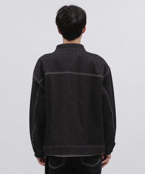 LAKOLE（ラコレ）の「デニムトラッカージャケット / 991904（ブルゾン・メンズ・ブラック/ライトブルー/ネイビー・MEDIUM/LARGE）」の16枚目の写真