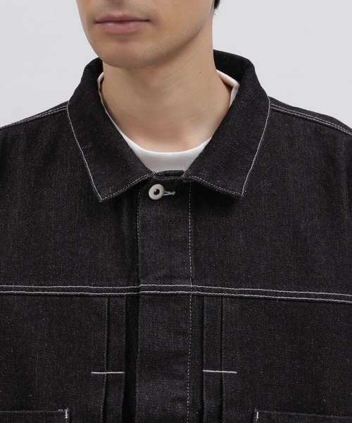 LAKOLE（ラコレ）の「デニムトラッカージャケット / 991904（ブルゾン・メンズ・ブラック/ライトブルー/ネイビー・MEDIUM/LARGE）」の13枚目の写真