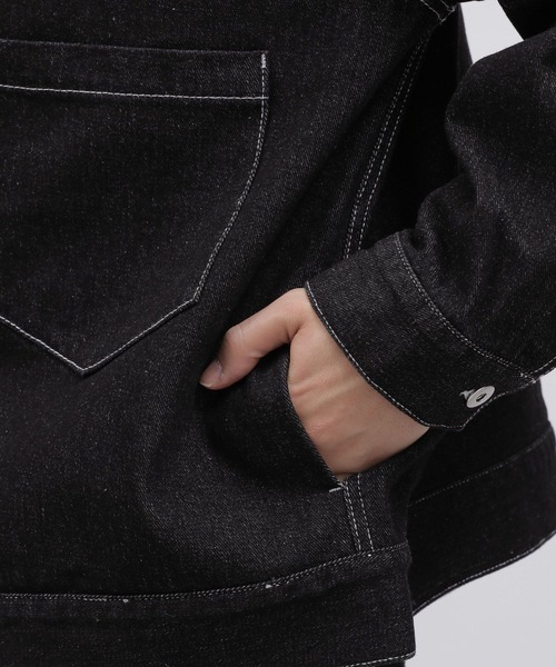 LAKOLE（ラコレ）の「デニムトラッカージャケット / 991904（ブルゾン・メンズ・ブラック/ライトブルー/ネイビー・MEDIUM/LARGE）」の22枚目の写真