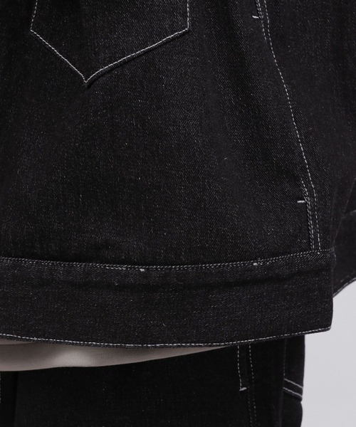 LAKOLE（ラコレ）の「デニムトラッカージャケット / 991904（ブルゾン・メンズ・ブラック/ライトブルー/ネイビー・MEDIUM/LARGE）」の8枚目の写真