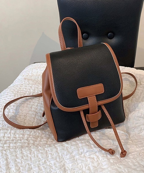 Miniministore（ミニミニストア）の「リュック レディース 通勤 通学 バッグ（バックパック/リュック・レディース・モカ/アイボリー/ブラック/ホワイト×ブラウン・FREE）」の4枚目の写真