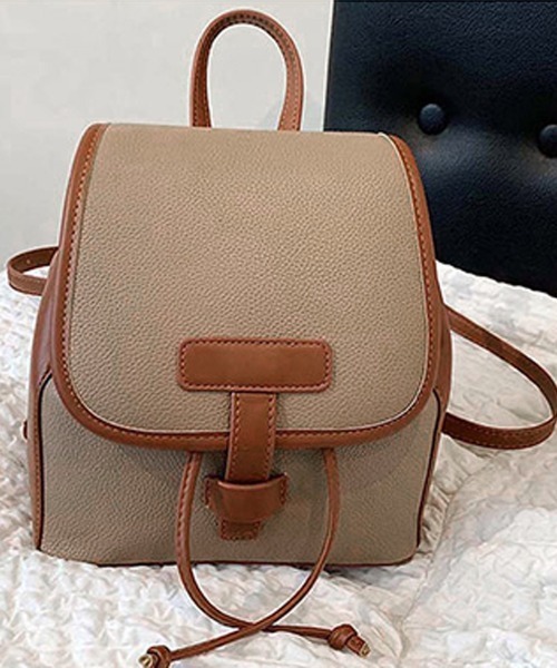 Miniministore（ミニミニストア）の「リュック レディース 通勤 通学 バッグ（バックパック/リュック・レディース・モカ/アイボリー/ブラック/ホワイト×ブラウン・FREE）」の15枚目の写真