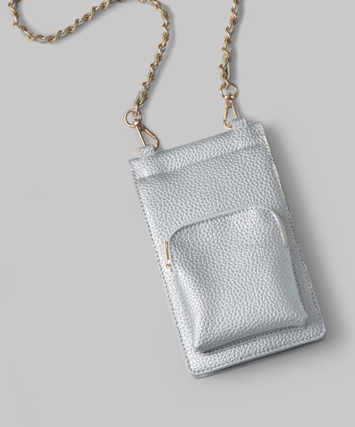 minia（ミニア）の「スマホが入るお財布ショルダー（ショルダーバッグ・レディース・ブラック/ピンク/シルバー/ゴールド/モカ/ホワイト系/グリーン系・FREE）」の13枚目の写真