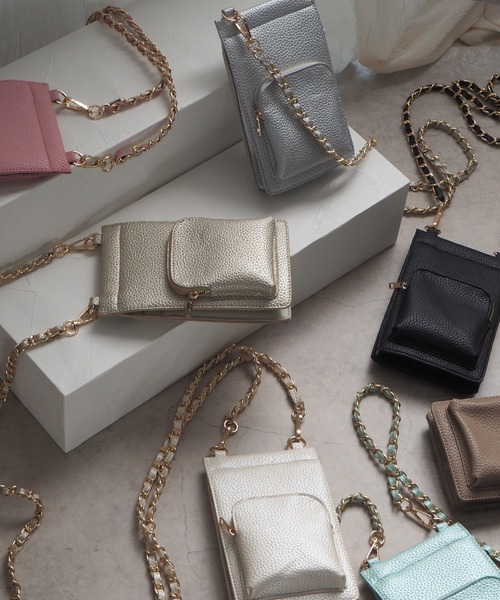 minia（ミニア）の「スマホが入るお財布ショルダー（ショルダーバッグ・レディース・ブラック/ピンク/シルバー/ゴールド/モカ/ホワイト系/グリーン系・FREE）」の19枚目の写真