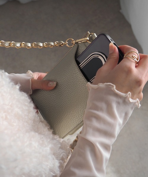 minia（ミニア）の「スマホが入るお財布ショルダー（ショルダーバッグ・レディース・ブラック/ピンク/シルバー/ゴールド/モカ/ホワイト系/グリーン系・FREE）」の10枚目の写真