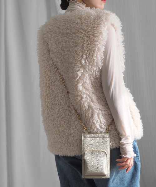 minia（ミニア）の「スマホが入るお財布ショルダー（ショルダーバッグ・レディース・ブラック/ピンク/シルバー/ゴールド/モカ/ホワイト系/グリーン系・FREE）」の18枚目の写真