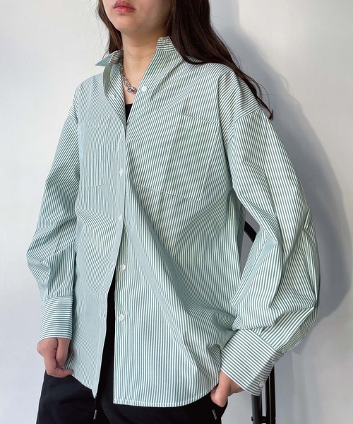 AS KNOW AS plus(アズノゥアズプラス)の「◎ベーシック ビッグシルエット長袖シャツ(シャツ/ブラウス・レディース・ブルー系/グリーン系/ピンク系/オフホワイト/ホワイト系/ライトグレー系/ブラック系/イエロー系/レッド系その他/グリーン系その他/ブルー系その他・FREE)」の19枚目の写真