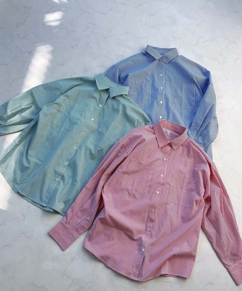 AS KNOW AS plus(アズノゥアズプラス)の「◎ベーシック ビッグシルエット長袖シャツ(シャツ/ブラウス・レディース・ブルー系/グリーン系/ピンク系/オフホワイト/ホワイト系/ライトグレー系/ブラック系/イエロー系/レッド系その他/グリーン系その他/ブルー系その他・FREE)」の15枚目の写真