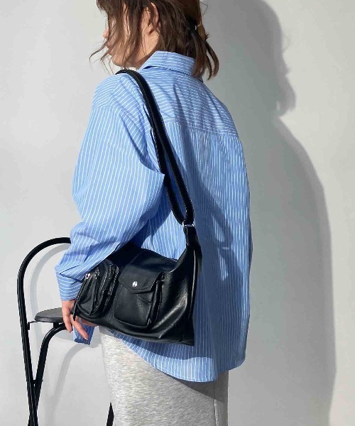 AS KNOW AS plus(アズノゥアズプラス)の「◎ベーシック ビッグシルエット長袖シャツ(シャツ/ブラウス・レディース・ブルー系/グリーン系/ピンク系/オフホワイト/ホワイト系/ライトグレー系/ブラック系/イエロー系/レッド系その他/グリーン系その他/ブルー系その他/グリーン系1/ネイビー系1/ブルー系1/ピンク系1・FREE)」の17枚目の写真