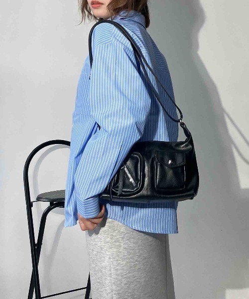 AS KNOW AS plus(アズノゥアズプラス)の「◎ベーシック ビッグシルエット長袖シャツ(シャツ/ブラウス・レディース・ブルー系/グリーン系/ピンク系/オフホワイト/ホワイト系/ライトグレー系/ブラック系/イエロー系/レッド系その他/グリーン系その他/ブルー系その他/グリーン系1/ネイビー系1/ブルー系1/ピンク系1・FREE)」の19枚目の写真