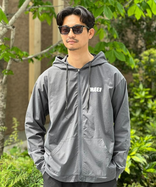REEF】HERITAGE LOGO RASH FRONT ZIP HOODIE（ラッシュガード