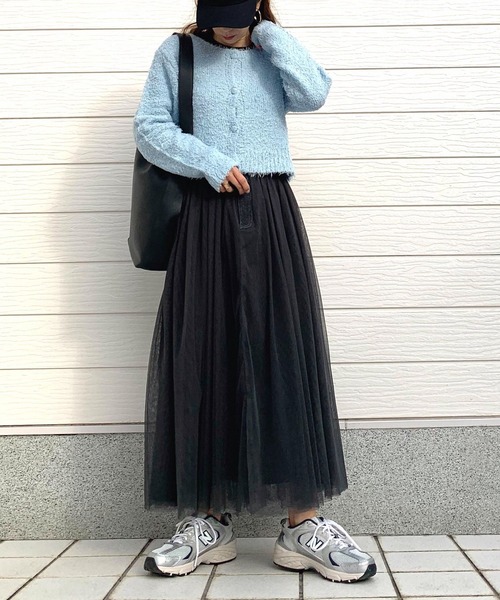 Q（キュー）の「コットンシャギーカーデ（カーディガン/ボレロ・レディース・ピンク/ブラック/ライトブルー・MEDIUM）」の18枚目の写真