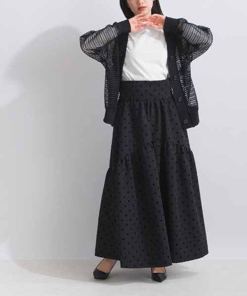 PICCIN（ピッチン）の「メッシュカーディガン（カーディガン/ボレロ・レディース・ブラック/オフホワイト・M）」の11枚目の写真