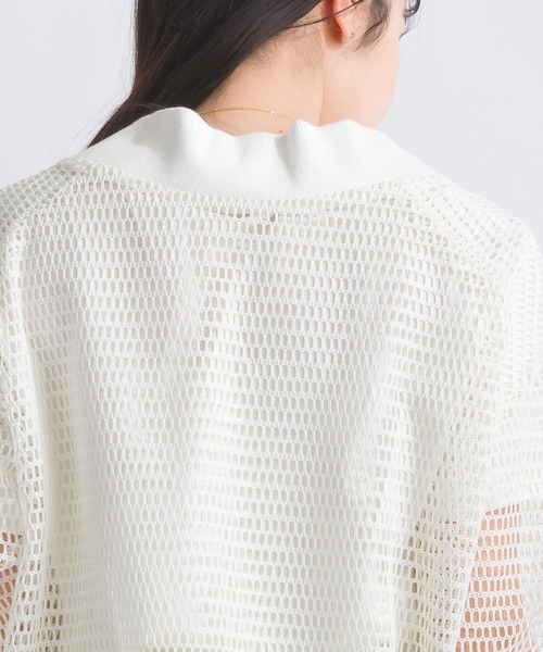 PICCIN（ピッチン）の「メッシュカーディガン（カーディガン/ボレロ・レディース・ブラック/オフホワイト・M）」の15枚目の写真