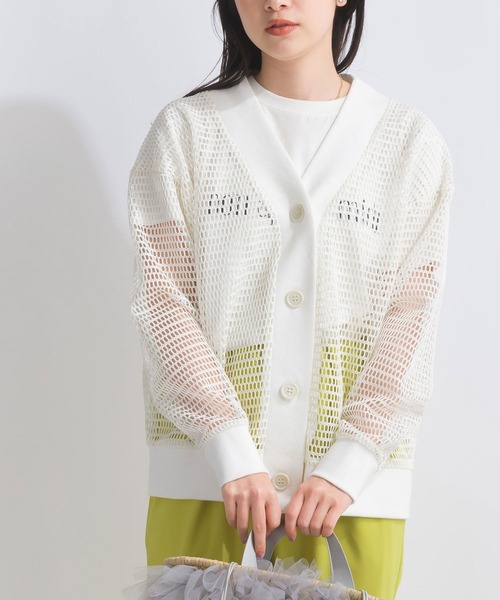 PICCIN（ピッチン）の「メッシュカーディガン（カーディガン/ボレロ・レディース・ブラック/オフホワイト・M）」の20枚目の写真