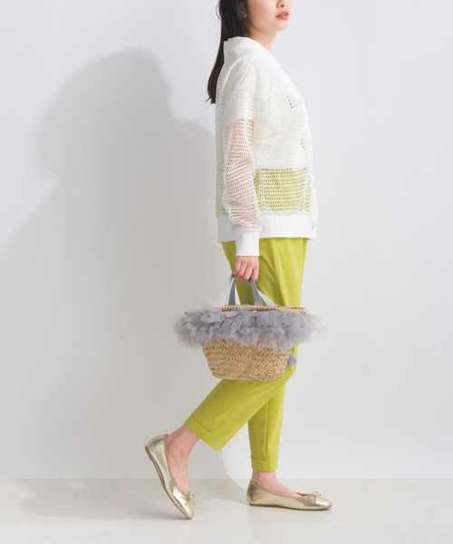 PICCIN（ピッチン）の「メッシュカーディガン（カーディガン/ボレロ・レディース・ブラック/オフホワイト・M）」の3枚目の写真