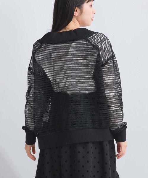 PICCIN（ピッチン）の「メッシュカーディガン（カーディガン/ボレロ・レディース・ブラック/オフホワイト・M）」の9枚目の写真