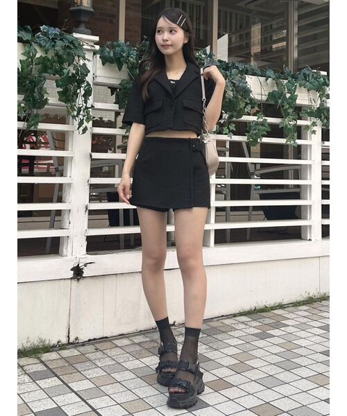 EATME（イートミー）の「ポケットデザインジャケット（セットアップ可能）（テーラードジャケット・レディース・ブラック/オフホワイト/ブルー・FREE）」の11枚目の写真