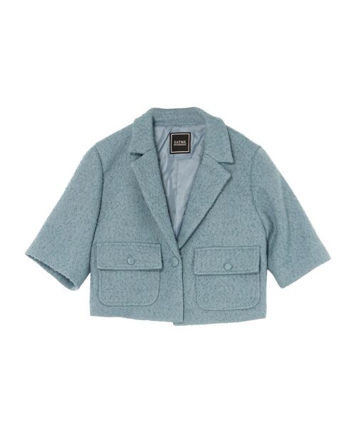 EATME（イートミー）の「ポケットデザインジャケット（セットアップ可能）（テーラードジャケット・レディース・ブラック/オフホワイト/ブルー・FREE）」の7枚目の写真