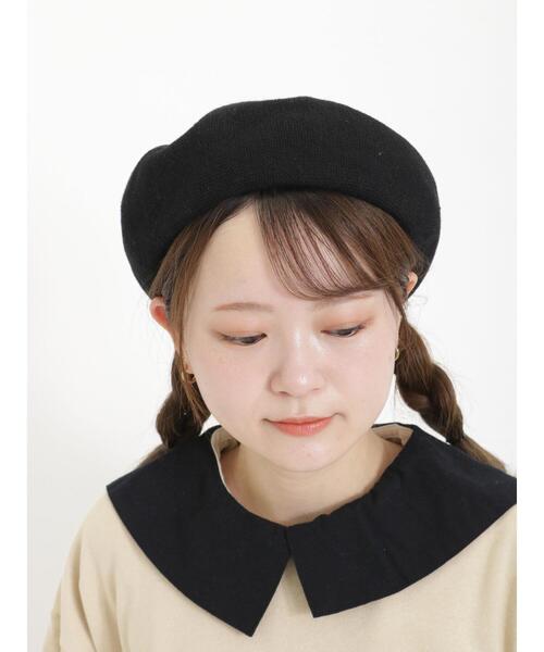 Samansa Mos2（サマンサ モスモス）の「リネン混ベレー帽（ハット・レディース・ベージュ/ブラック・F）」の8枚目の写真
