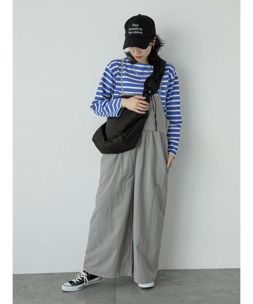 Samansa Mos2 blue（サマンサモスモスブルー）の「刺繍ロゴキャップ（ハット・レディース・ベージュ/キナリ/ブラック・F）」の8枚目の写真