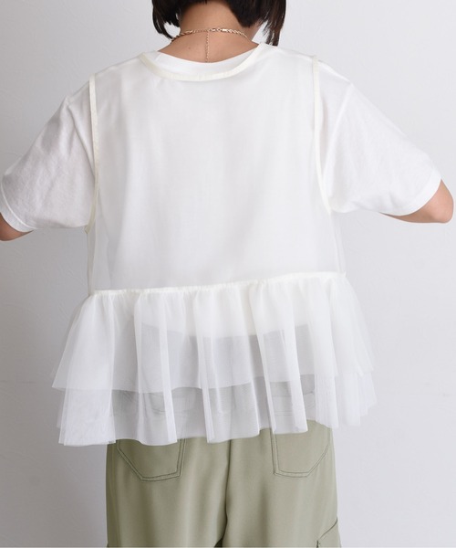 Eimee Law（エイミーロウ）の「【EC限定商品】オーガンジー×チュール2Wayジレ（シャツ/ブラウス・レディース・ライトグレー/アイボリー/ブラック・38）」の10枚目の写真