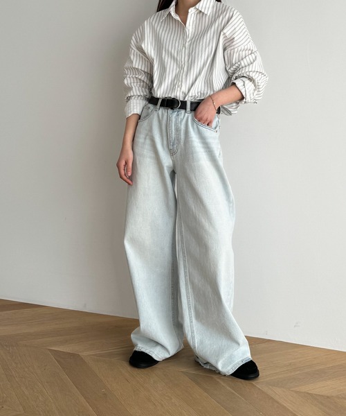 CANAL JEAN Elmar エルマール ストライプシャツSETUP ブルー CANAL JEAN（キャナルジーン）の「El mar ストライプシャツ