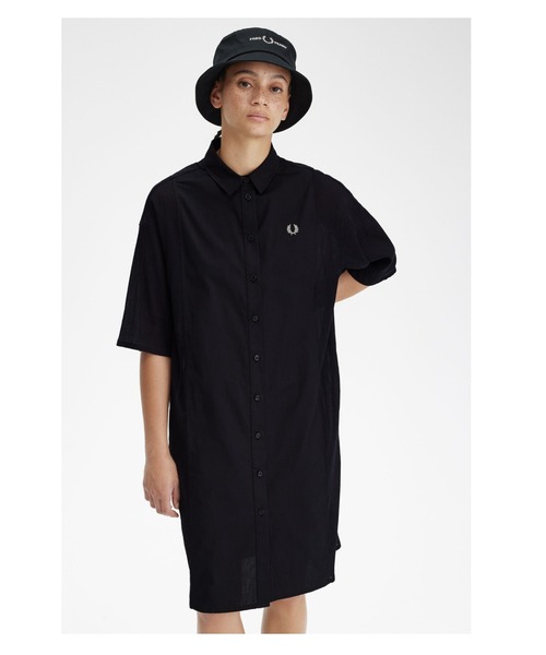 FRED PERRY フレッドペリー チュニックワンピース シャツ JP10 M FRED PERRY（フレッドペリー）の「Oversized Shirt Dress