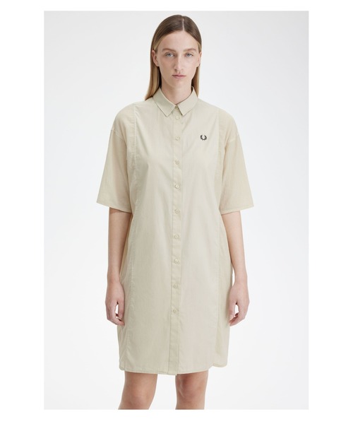 FRED PERRY（フレッドペリー）の「Sheer Panel Shirt Dress（シャツ