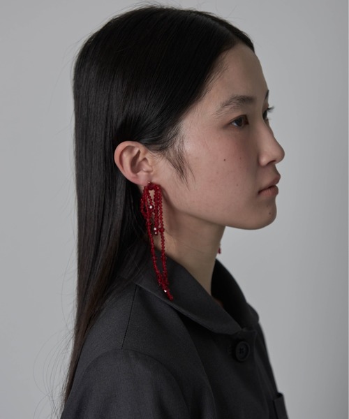 Carmelo（カーメロ）の「クリスタルビーズリボンピアス / Drooping