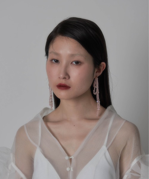 Carmelo（カーメロ）の「クリスタルビーズリボンピアス / Drooping