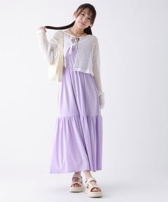 HOLIDAY ホリデイ コットンリネンスリップドレス サイズ0 HOLIDAY（ホリデイ）の「LINEN VOLUME STRAP DRESS リネン