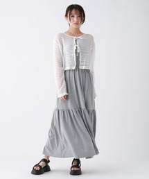 ☆セットアイテム☆2WAYリボンカーデ付きワンピース