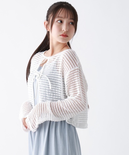 repipi armario（レピピ アルマリオ）の「☆セットアイテム☆2WAYリボンカーデ付きワンピース（ワンピース・キッズ・パープル/サックスブルー/グレー・LARGE/MEDIUM/SMALL）」の6枚目の写真