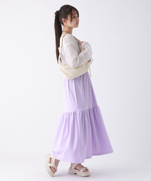 repipi armario（レピピ アルマリオ）の「☆セットアイテム☆2WAYリボンカーデ付きワンピース（ワンピース・キッズ・パープル/サックスブルー/グレー・LARGE/MEDIUM/SMALL）」の7枚目の写真