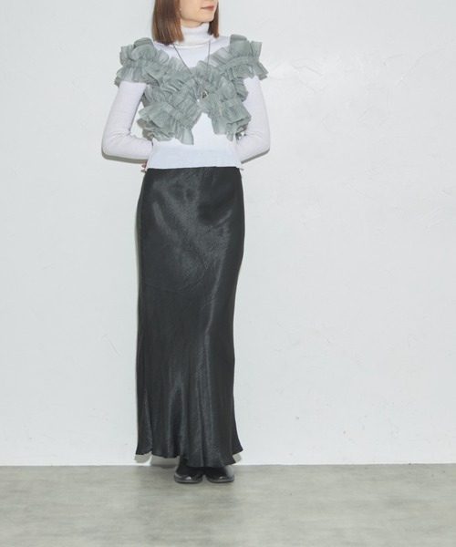 poppyオーガンジーキャミソール Organdy off-shoulder cami tunic