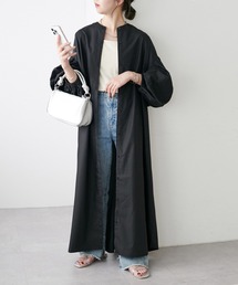 【WEB限定】スタンドカラー袖ボリュームワンピース