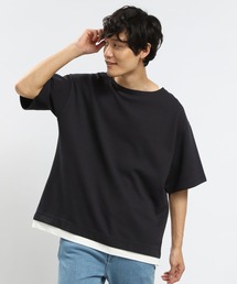 GLOBAL WORK Smile Seed Store | ダブルフェイスボートネックTシャツ半袖/984201(Tシャツ/カットソー)