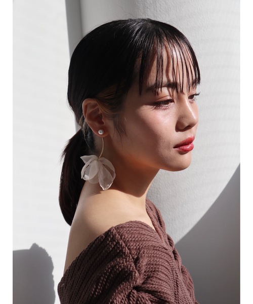 droop flower pierce（ピアス（両耳用））｜jumelle（ジュメロ）の