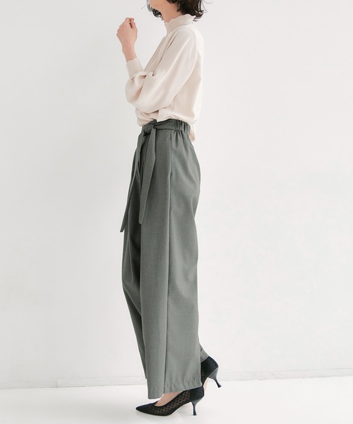 RANAN(ラナン)の「リボンデザインボックスタックワイドパンツ(その他パンツ・レディース・ブルー/杢グレー・LL/L/M)」の10枚目の写真