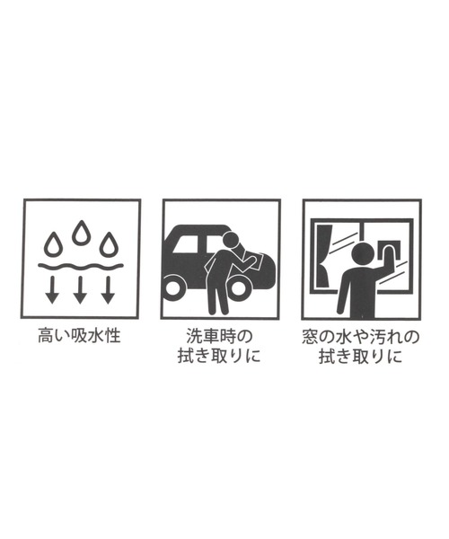 LAKOLE（ラコレ）の「CARお掃除クロス[5枚セット] / 115869（その他雑貨・レディース・チャコール・FREE）」の7枚目の写真