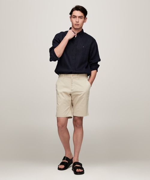 TOMMY HILFIGER(トミーヒルフィガー)の「プレミアムリネンボタンダウンシャツ(シャツ/ブラウス・メンズ・ベージュ/ブラック/ネイビー/ホワイト/カーキ/オレンジ/ネイビー系/ベージュ系・LARGE/MEDIUM/SMALL/X-LARGE)」の13枚目の写真