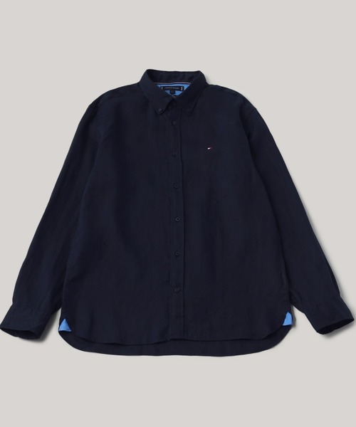 TOMMY HILFIGER(トミーヒルフィガー)の「プレミアムリネンボタンダウンシャツ(シャツ/ブラウス・メンズ・ベージュ/ブラック/ネイビー/ホワイト/カーキ/オレンジ/ネイビー系/ベージュ系・LARGE/MEDIUM/SMALL/X-LARGE)」の14枚目の写真