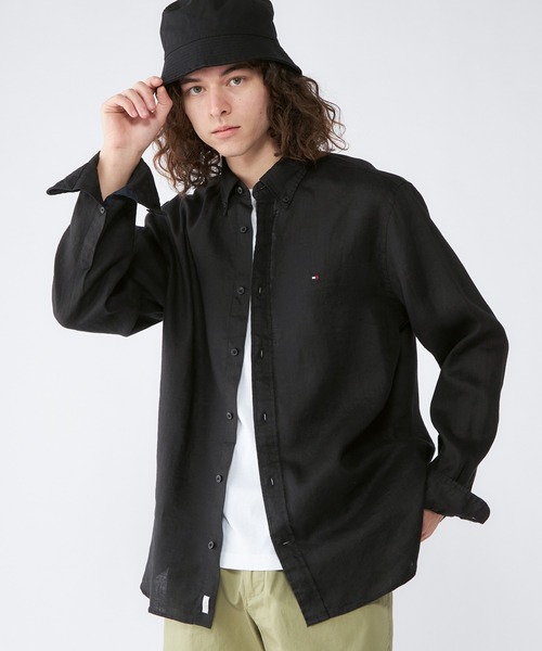 TOMMY HILFIGER(トミーヒルフィガー)の「プレミアムリネンボタンダウンシャツ(シャツ/ブラウス・メンズ・ベージュ/ブラック/ネイビー/ホワイト/カーキ/オレンジ/ネイビー系/ベージュ系・LARGE/MEDIUM/SMALL/X-LARGE)」の21枚目の写真