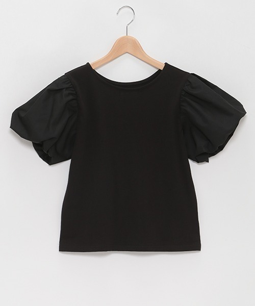 petit main LIEN(プティマインリアン)の「【LADIES】バルーン袖カットTee(Tシャツ/カットソー・レディース・ライトピンク/オフホワイト/ブラック・FREE)」の3枚目の写真