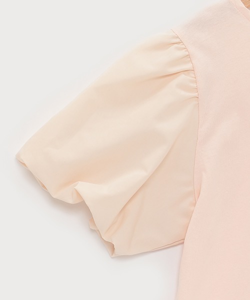 petit main LIEN(プティマインリアン)の「【LADIES】バルーン袖カットTee(Tシャツ/カットソー・レディース・ライトピンク/オフホワイト/ブラック・FREE)」の6枚目の写真