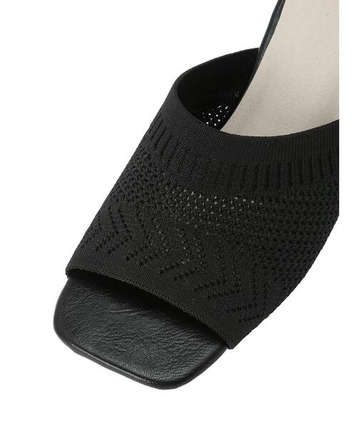 Green　Parks（グリーンパークス）の「・minia　ニットミュールサンダル（サンダル・レディース・アイボリー/ブラック・L/LL/S/M）」の7枚目の写真